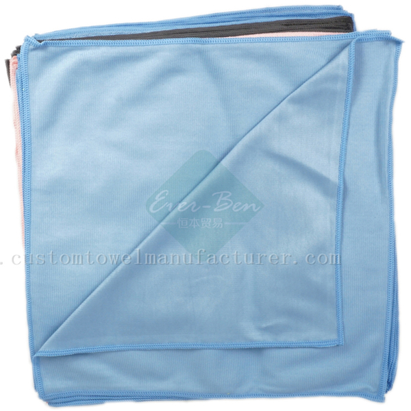 China Bulk Wholesale patterned puppy fur microfiber towels Exporter Custom Blue Microfiber Glass Towels Supplier